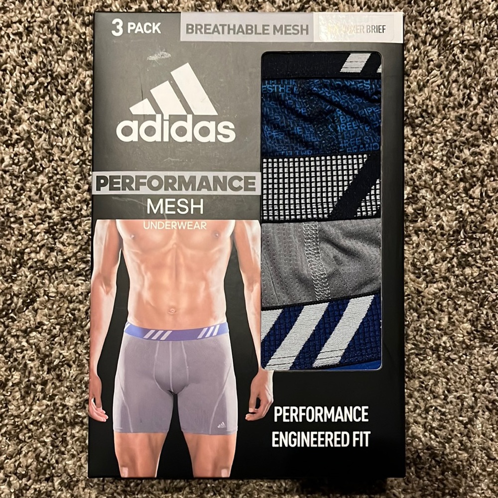 Brand New mens Adidas breathable mesh boxer briefs
